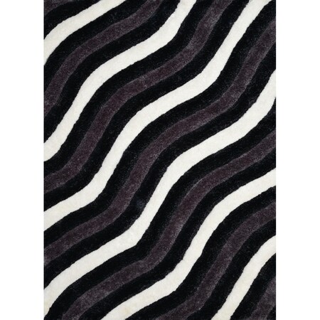 Rlm Distribution Finesse Showers Area Rug - Black - 5 ft. 3 in. x 7 ft. 2 in. HO3095789